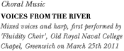 Voices from the River - mixed voices and harp