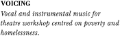 Voicing -  music for theatre workshop